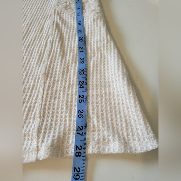 A Pea In The Pod Waffle-Knit Floral Lace Maternity Tunic Top Cream M - Picture 7 of 9